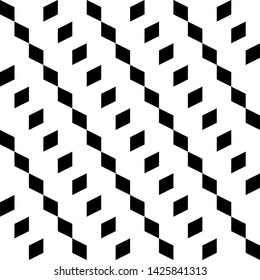 Seamless pattern. Rhombuses ornament. Diamonds backdrop. Lozenges wallpaper. Ethnic motif. Geometric background. Digital paper, textile print, web design, abstract. Vector.