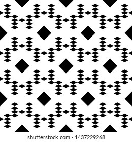 Seamless pattern. Rhombuses ornament. Diamonds backdrop. Lozenges wallpaper. Ethnic motif. Geometric background. Digital paper, textile print, web design, abstract.