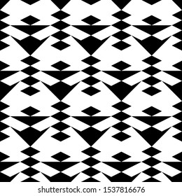 Seamless pattern. Rhombuses ornament. Diamonds backdrop. Lozenges wallpaper. Ethnic motif. Geometric background. Polygons image. Digital paper, textile print, web design, abstract. Vector artwork.