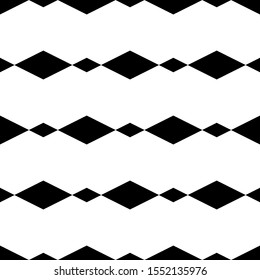 Seamless pattern. Rhombuses ornament. Diamonds backdrop. Lozenges wallpaper. Ethnic motif. Geometric background. Digital paper, textile print, web design, abstract.