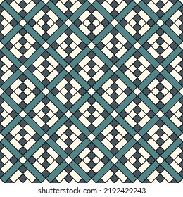 Seamless pattern. Rhombuses ornament. Diamonds backdrop. Tiles wallpaper. Ethnic motif. Geometric background. Digital paper. Geometrical textile print. Abstract web design. Vector art work.