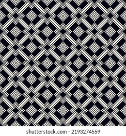 Seamless pattern. Rhombuses ornament. Diamonds backdrop. Tiles wallpaper. Ethnic motif. Geometric background. Digital paper. Geometrical textile print. Abstract web design. Vector artwork.