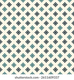 Seamless pattern. Rhombuses ornament. Diamonds backdrop. Tiles wallpaper. Ethnic motif. Geometric background. Digital paper. Geometrical textile print. Abstract web design. Vector art work.