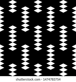 Seamless pattern. Rhombuses ornament. Lozenges wallpaper. Diamonds backdrop. Ethnic motif. Geometric background. Polygons image. Digital paper, textile print, web design, abstract. Vector artwork.