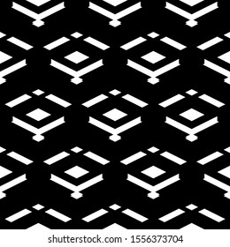 Seamless pattern. Rhombuses, parallelograms, figures ornament. Simple shapes background. Geometric backdrop. Digital paper, textile print, web design, abstract wallpaper. Ethnic motif. Vector artwork.