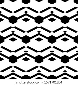 Seamless pattern. Rhombuses, parallelograms, figures ornament. Ethnic wallpaper. Simple shapes background. Folk motif. Geometric backdrop. Digital paper, textile print, web design, abstract. Vector.