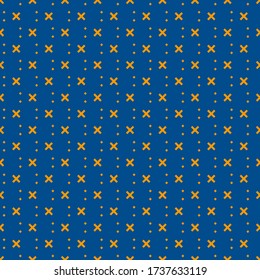 Seamless pattern. Rhombuses, shapes backdrop. Checks, figures ornament. Squares, crosses. Ethnic motif. Geometric background. Diamonds, forms wallpaper. Digital paper, abstract. Vector artwork