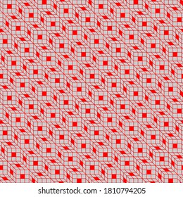 Seamless pattern of rhombuses and squares. Geometric background.