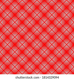 Seamless pattern of rhombuses and squares. Geometric striped background.