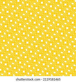 Seamless pattern of rhombuses and squares. Geometric orange background.