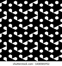 Seamless pattern. Rhombuses, trapeziums ornament.Polygons motif. Geometrical backdrop. Abstract background. Geometric figures wallpaper. Digital paper, textile print, web design. Vector
