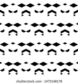 Seamless pattern. Rhombuses, triangles, chevrons, trapeziums ornament. Ethnic background. Shapes wallpaper. Geometrical backdrop. Digital paper, web designing, textile print.