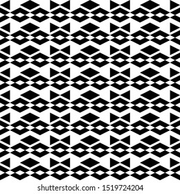 Seamless pattern. Rhombuses, triangles, chevrons ornament. Geometrical backdrop. Abstract background. Polygons motif. Geometric shapes wallpaper. Digital paper, textile print, web design. Vector.