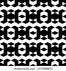 Seamless pattern. Rhombuses, triangles, chevrons ornament. Figures background. Simple shapes wallpaper. Geometrical backdrop. Digital paper, web designing, textile print. Vector.