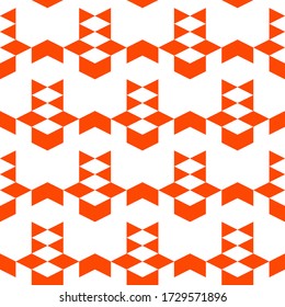 Seamless pattern. Rhombuses, triangles, chevrons ornament. Geometrical wallpaper. Ethnic motif. Geometric background. Shapes backdrop. Digital paper, abstract.