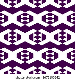 Seamless pattern. Rhombuses, triangles, figures ornament. Diamonds, triangular shapes, forms backdrop. Folk background. Ethnic motif. Digital paper, textile print, design, abstract. Vector wallpaper.