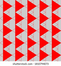 Seamless pattern of rhombuses and triangles. Geometric background.