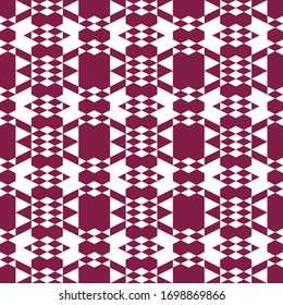 Seamless pattern. Rhombuses, triangles, hexagons, parallelograms ornament. Polygons background. Shapes wallpaper. Geometrical backdrop. Digital paper, web designing, textile print.