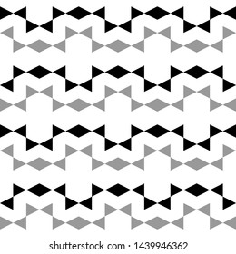 Seamless pattern. Rhombuses, triangles ornament. Polygons background. Simple shapes wallpaper. Geometrical backdrop. Digital paper, web designing, textile print. Vector.