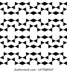 Seamless pattern. Rhombuses, triangles ornament. Polygons background. Simple shapes wallpaper. Geometrical backdrop. Digital paper, web designing, textile print. Vector.