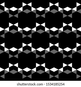 Seamless pattern. Rhombuses, triangles ornament. Polygons background. backdrop. Digital paper, web designing, textile print. Simple shapes wallpaper. Geometrical Vector.