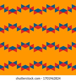 Seamless pattern. Rhombuses, triangles ornament. Polygons background. Simple shapes wallpaper. Geometrical backdrop. Digital paper, web designing, textile print. Vector.