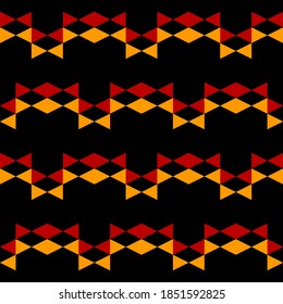 Nahtloses Muster. Rhombusse, Dreiecksschmuck. Polygone Hintergrund. Einfache Tapete mit Formen. Geometrischer Hintergrund. Digitales Papier, Webdesign, Stoffdruck. Vektorgrafik