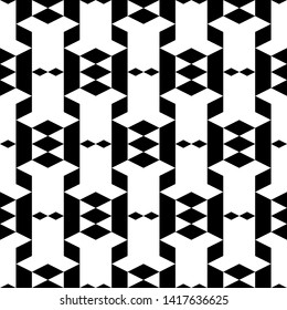 Seamless pattern. Rhombuses, triangles, parallelograms background. Figures wallpaper. Ethnic motif. Simple ornament. Geometric backdrop. Digital paper, textile print, web design, abstract.