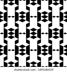 Seamless pattern. Rhombuses, triangles, parallelograms background. Figures wallpaper. Ethnic motif. Simple ornament. Geometric backdrop. Digital paper, textile print, web design, abstract.