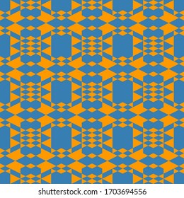 Seamless pattern. Rhombuses, triangles, parallelograms ornament. Polygons background. Shapes wallpaper. Geometrical backdrop. Digital paper, web designing, textile print. Vector.