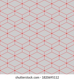 Seamless pattern of rhombuses. Unusual lattice. Geometric background.