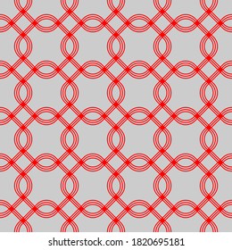 Seamless pattern of rhombuses. Unusual lattice. Geometric striped background.