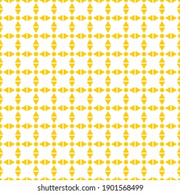 Seamless pattern of rhombuses. Unusual lattice. Geometric orange background.