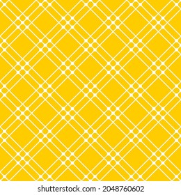 Seamless pattern of rhombuses. Unusual lattice. Geometric orange background.