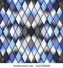 Seamless pattern of rhombuses. Vector image.