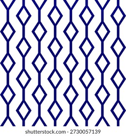 Modelo inconsútil con los rombos en la red blanca y azul de la línea del diamante, con el bloque de los cuadrados arregla como diseño de la pared para la impresión de la tela, Fondo de pantalla, fondo, tira de la Vertical