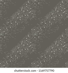 Seamless pattern with rice texture. repeatable background pattern vector illustration. Natural eco style durk gray rice seed motif for fabric, wrapping paper. 