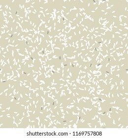 Seamless pattern with rice texture. repeatable background pattern vector illustration. Natural eco style light gray rice seed motif for fabric, wrapping paper. 
