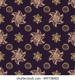 Seamless pattern rich dear background. Vector illustration Abstract hand drawn.