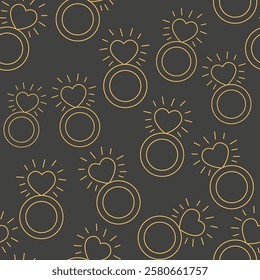 seamless pattern with ring in doodle style. Element for decoration design mail posts postcards poster print invitation background backdrop wrapping wallpaper banner textile