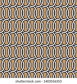 Seamless pattern from rings. Chain armor. Network. Interlacing. Texture. Crossing. Ovals and circles.Vector seamless interlaced stylish pattern. Repeating geometric tiles with weaved circles.