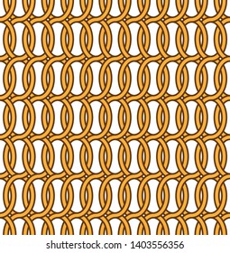 Seamless pattern from rings. Chain armor. Network. Interlacing. Texture. Crossing. Ovals and circles.Vector seamless interlaced stylish pattern. Repeating geometric tiles with weaved circles.