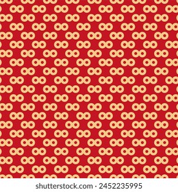 Seamless pattern with rings circles vector artistic print for textile paper decor wallpaper background endless creative art 