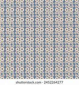 Seamless pattern with rings circles vector artistic print for textile paper decor wallpaper background endless creative art 