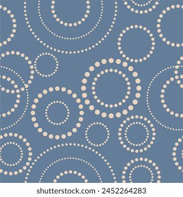 Seamless pattern with rings circles vector artistic print for textile paper decor wallpaper background endless creative art 