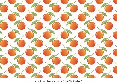 Seamless pattern with ripe jujube fruits. Vector illustration.