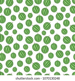 Seamless pattern with ripe watermelon. This fruit design for your business projects. Ideal for fabrics and decor. Beautiful vector background