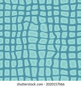 Seamless pattern with rippled water texture. Hand drawn vector illustration, flat color design, easy to recolor.