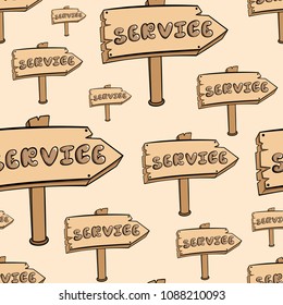 Seamless pattern road sign service