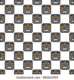 seamless pattern of robots